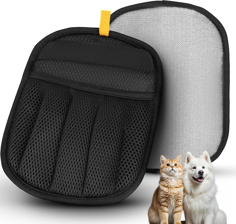 VerdeVilla Pet Hair Remover, 2025 Upgrated Five-Finger Electrostatic Pet Hair Removal Gloves, Cat & Dog Hair Remover for Couch, Furniture,Clothing, Animal Fur Removal Tool, Cat Grooming Gloves-2PCS - Image 1
